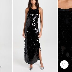 Simon Miller Black Sequin Maxi Dress